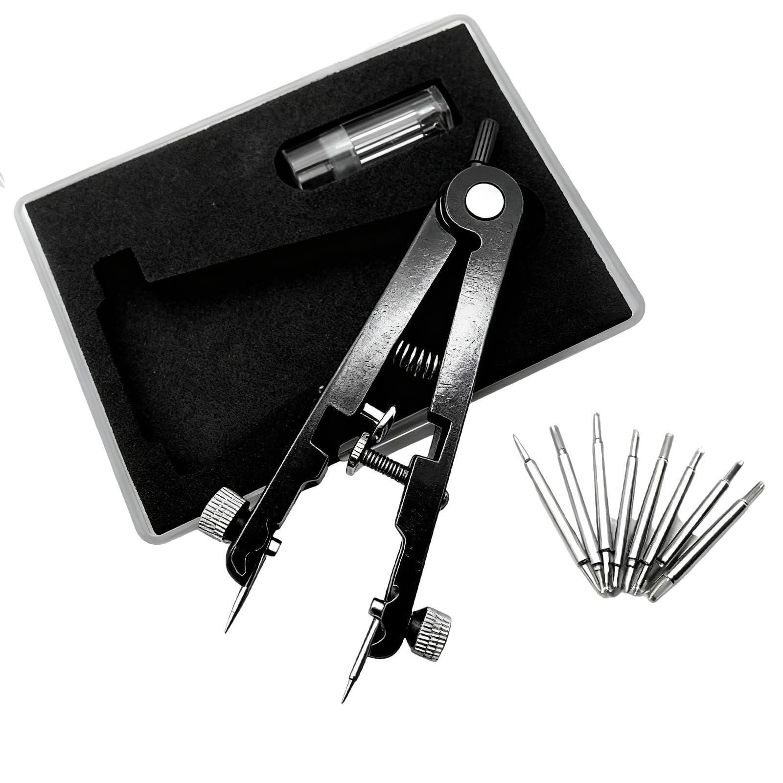 Hsioluted Black Professional Aluminum Spring Part Tool Watch Band Remover Plier Nonslip For Watchmakers And Collectors Spring Part Tweezer Tool