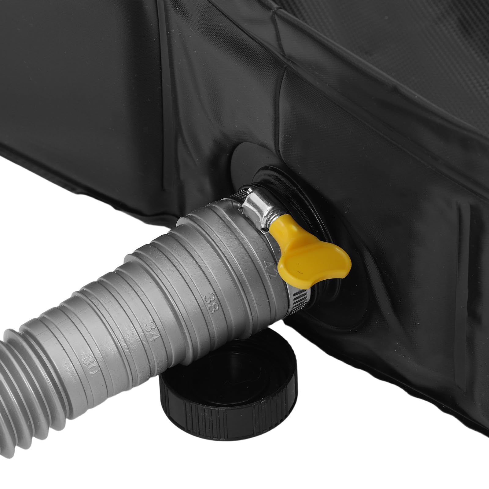 INOOMP Base de Ducha para Exteriores Plegable con Desagüe Desmontable | Pvc y Pp Negro, Uso en Suelos de Cabina y Exteriores, Diseño Multiuso para Pies