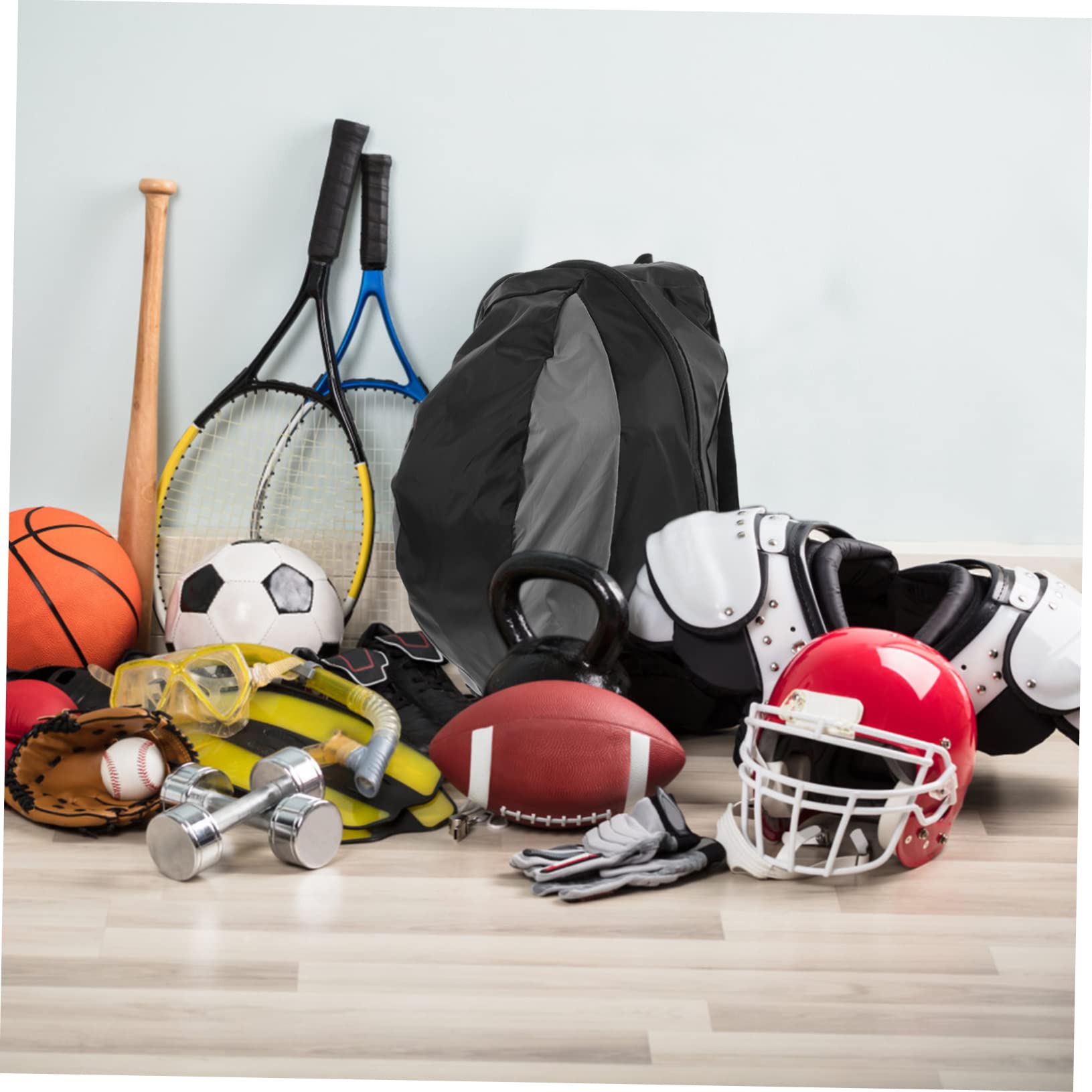 NAMOARLY Storage Bag Multi-function Sports Backpack Mesh Pockets Ideal for Basketball Soccer Volleyball Games