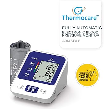 Thermon TP-Bpcharging Digital Bp Monitor with Charging Cable of USB Included Automatic Blood Pressure Monitor (White)