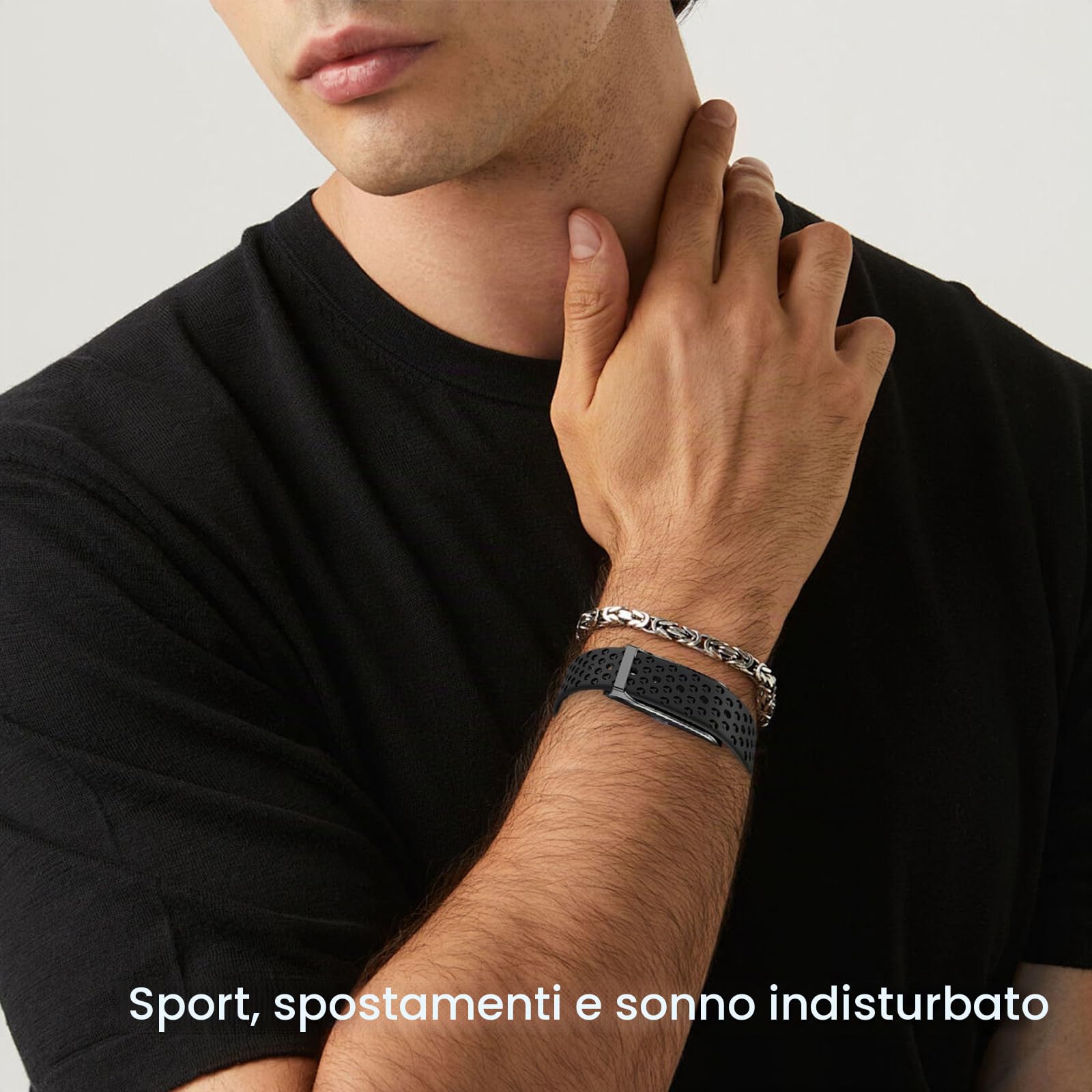 Braccialetto di Monitoraggio Fitness Multifunzionale Senza Schermo, Autonomia 40 Giorni, Sonno e Sport, Monitoraggio Cardiaco ip68 Impermeabile, 127 Diverse Modalità di Sport