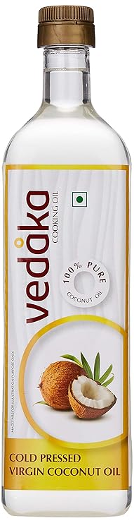 Amazon Brand - Vedaka Cold Pressed Virgin Coconut Oil Bottle, 1L