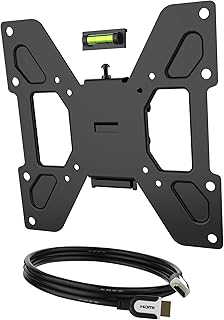Promounts Apex Small Tilt TV Wall Mount Bracket for 23 to 42 inch with 12 ft. HDMI & Bubble Level