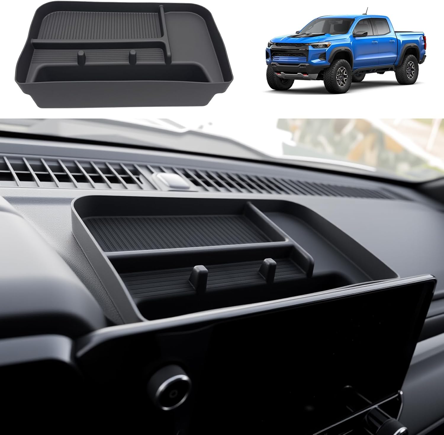 Center Console Organizer for 2023-2025 Chevy Chevrolet Colorado/GMC Canyon Dashboard Insert Tray Dash Storage Box for 2023 2024 2025 Colorado/Canyon Accessories