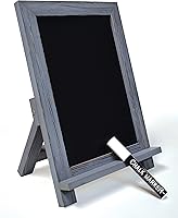 Vista 10 de Better Office Products Letrero enmarcado de pizarra de mesa, 9.5" x 14", marco de madera rústica, pizarra magnética pequeña, repisa integrada