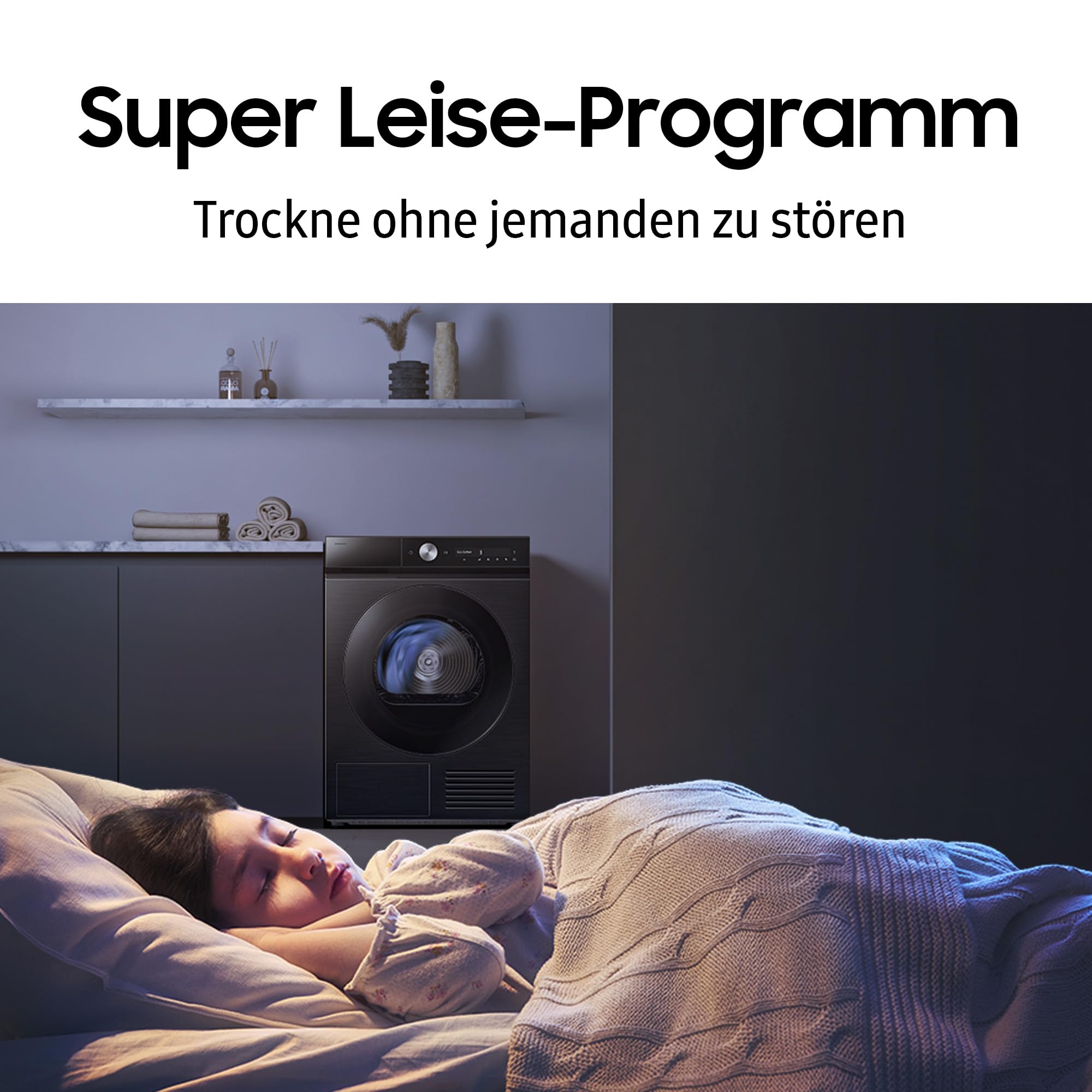Samsung DV90DB8845GHU2 Wärmepumpentrockner DV8400D, 9 kg, EEK: A, AI Wäschetrockner mit Klartext-Display, AI Dry+, QuickDrive, SuperSpeed, Super Leise Programm, SmartThings-App, Weiß