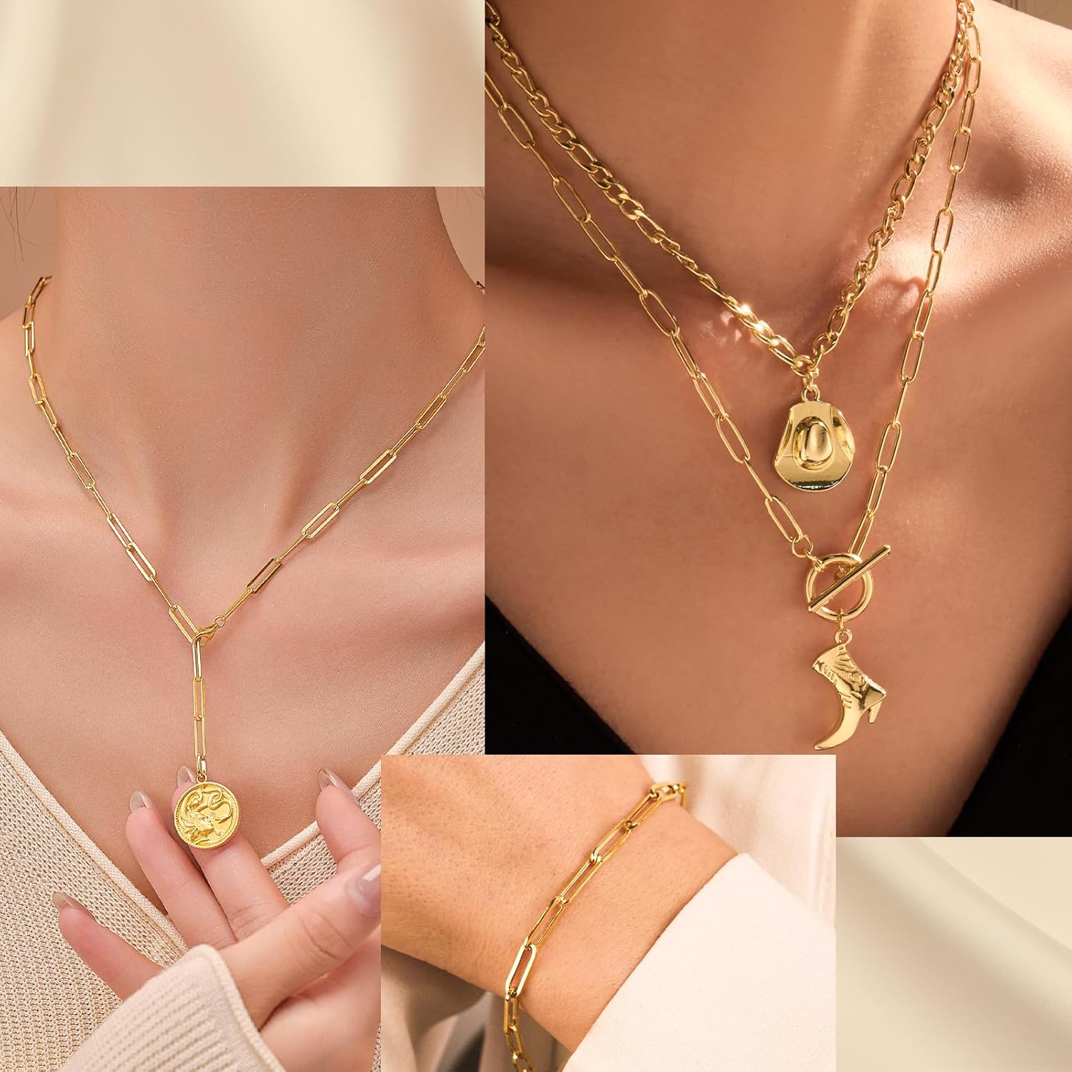 33 Ft 18k Gold Stainless Steel Paperclip Chains Roll - 3mm Width, Gold Plated Chain with Jump Rings & Lobster Clasps - Image 7