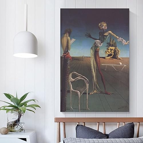 Vista 158 de 40 pinturas famosas de Dali - Salvador Dalí - El Ángelus arquitectónico del mijo - Póster artístico en lienzo y arte de pared, póster moderno