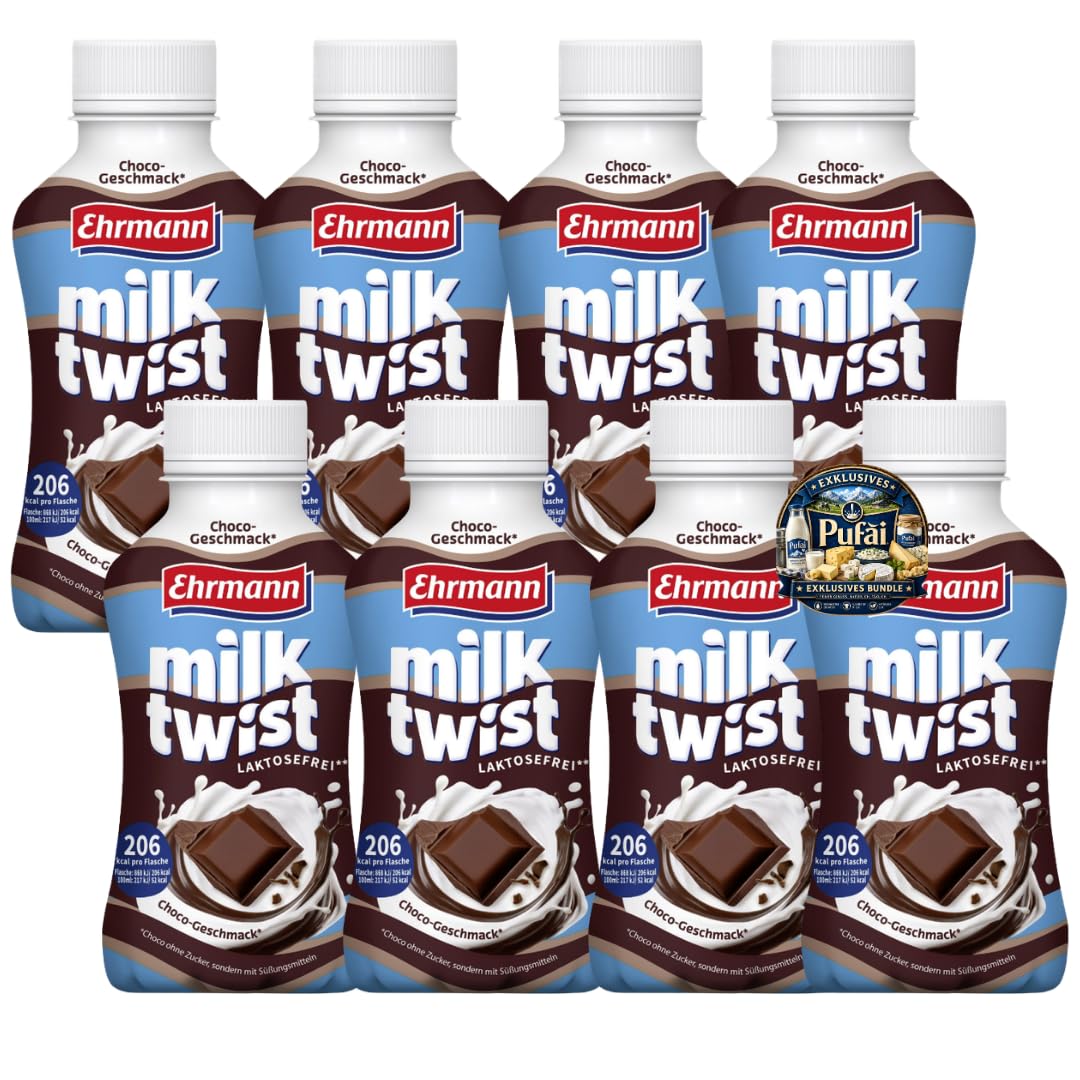 PUFAI Ehrmann Milchmischgetränk Schokolade 400ml x8 Trinkfertiger Milchdrink