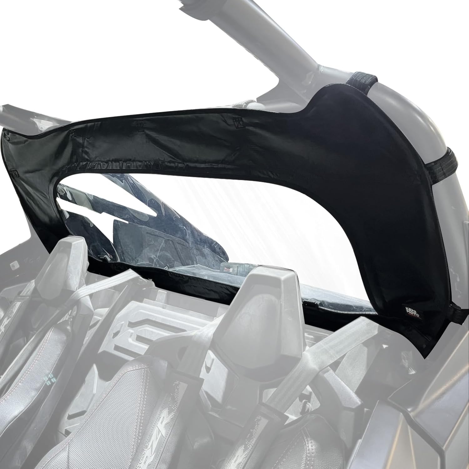 KEMIMOTO PRO R Soft Rear Window Compatible with 2022+ Polaris RZR PRO R 2/4, Roll-up design for airflow Ventilable All-season YKK Soft UTV Cab Enclosure Rear window Soft Windshields