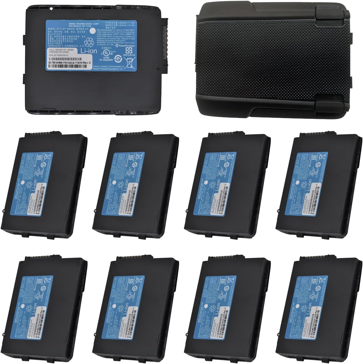 10-PACK 4620mAh BT-000318 Batteries for Zebra for Symbol TC70 TC70X TC700H TC700K TC72 TC75 TC75X TC75EK TC75AH TC75GK TC77 TC77HL TC20XL BT-000318-01 BTRY-TC70X-46MA1-01 Barcode Scanner High capacity