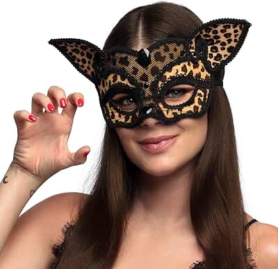 Boland - 00188 - Máscara de ojos de leopardo, máscara de animal salvaje, máscara para disfraces, carnaval, fiestas temáticas y Halloween