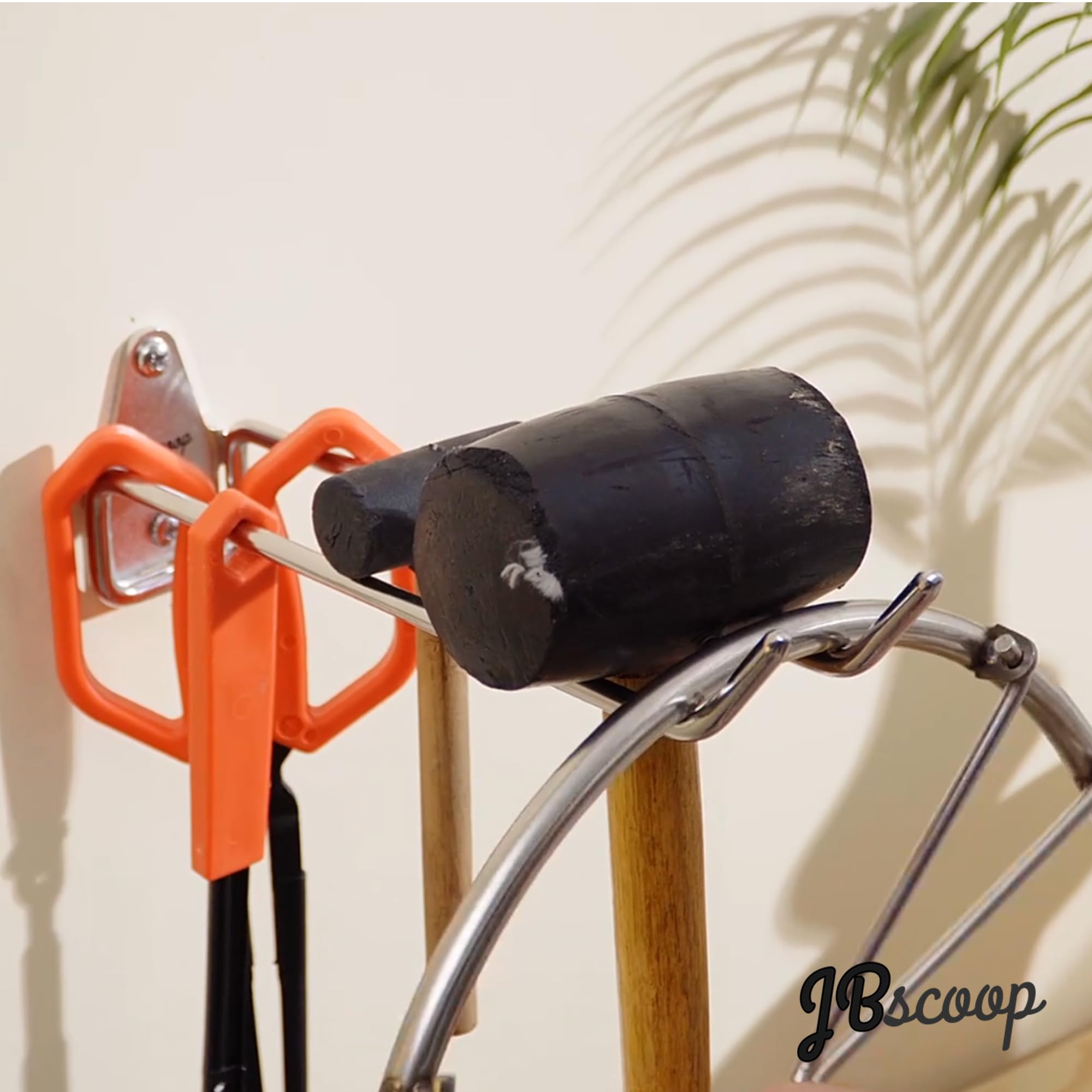 JBscoop Garagenhaken aus Edelstahl 304, robuster Organizer und Wandhalterung, Aufhänger für Werkzeuge, Ausrüstung und mehr, rostfrei und langlebig
