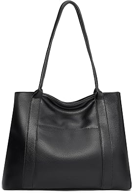 SENDEFN Large Tote Bag for Women with Zipper Vegan Leather Purses Casual Handbag Ladies Shoulder Bags