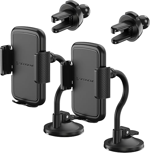 Miniatura 10 de Scosche SUHRM Soporte para teléfono para espejo retrovisor, giratorio de 360°, soporte para teléfono celular, soporte para teléfono celular