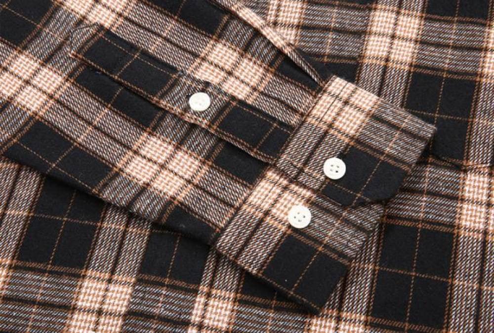 HGJH Herren Hemden, Herren Langarm Flanellhemd Thermohemd Gitter Blaues Hemd Button-Down Baumwolle Holzfäller Bequem Karierte Hemdjacke Lässiges Arbeitshemd Für Herren Jungen