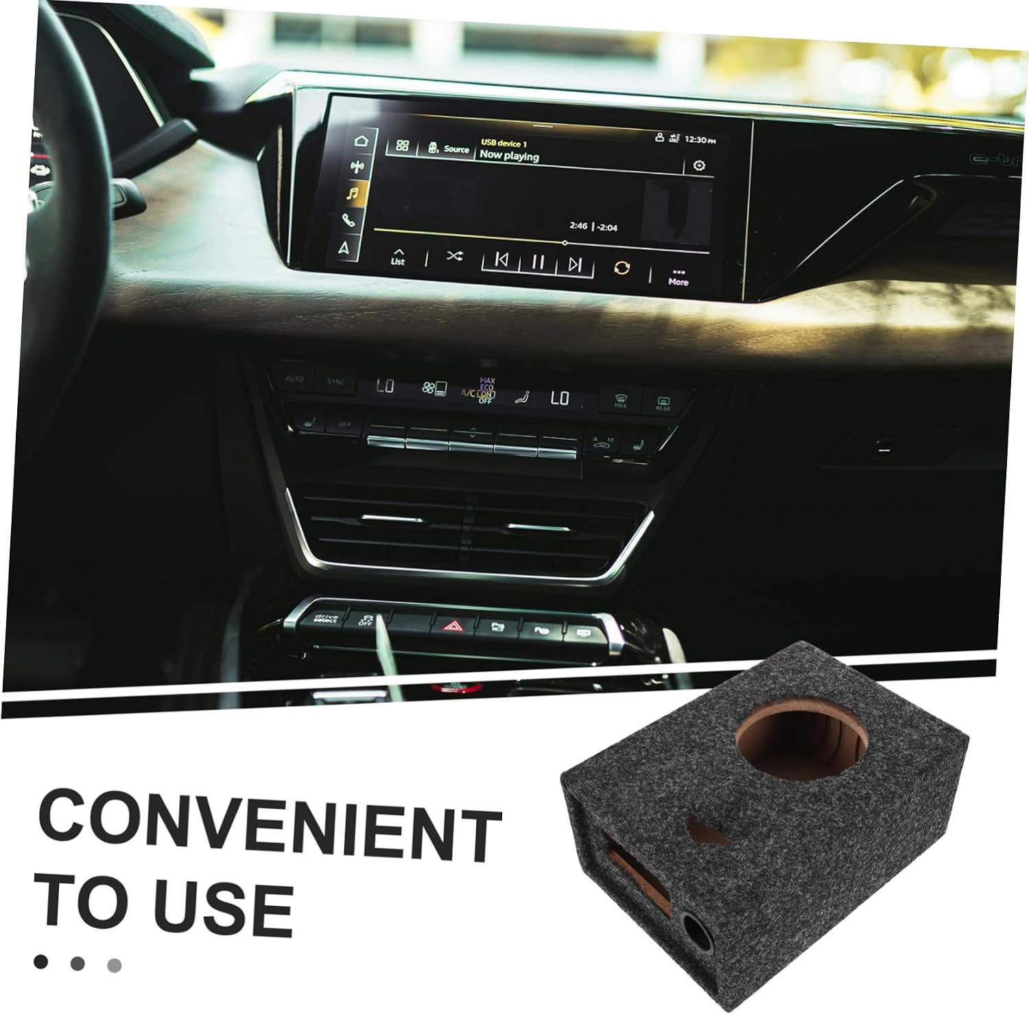 SOLUSTRE Audio Speaker Box Enclosure for Subwoofer and Versatile Auto Audio Enclosure Box and Slim Design
