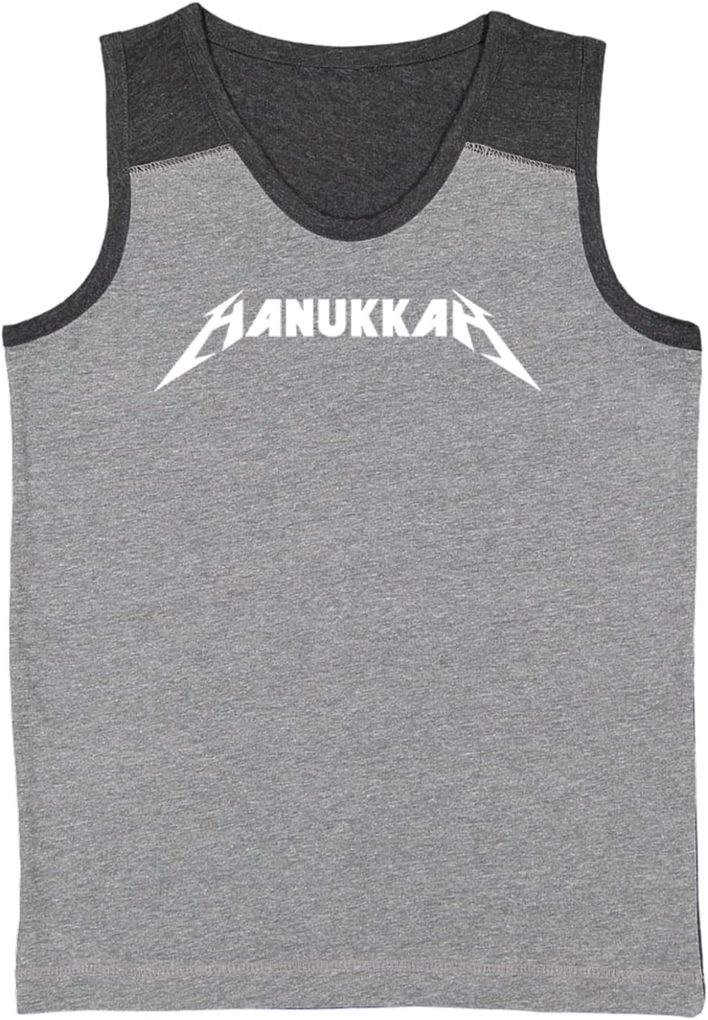 Hanukkah - Rock N Roll Band Parody Youth Contrast Back Tank Top