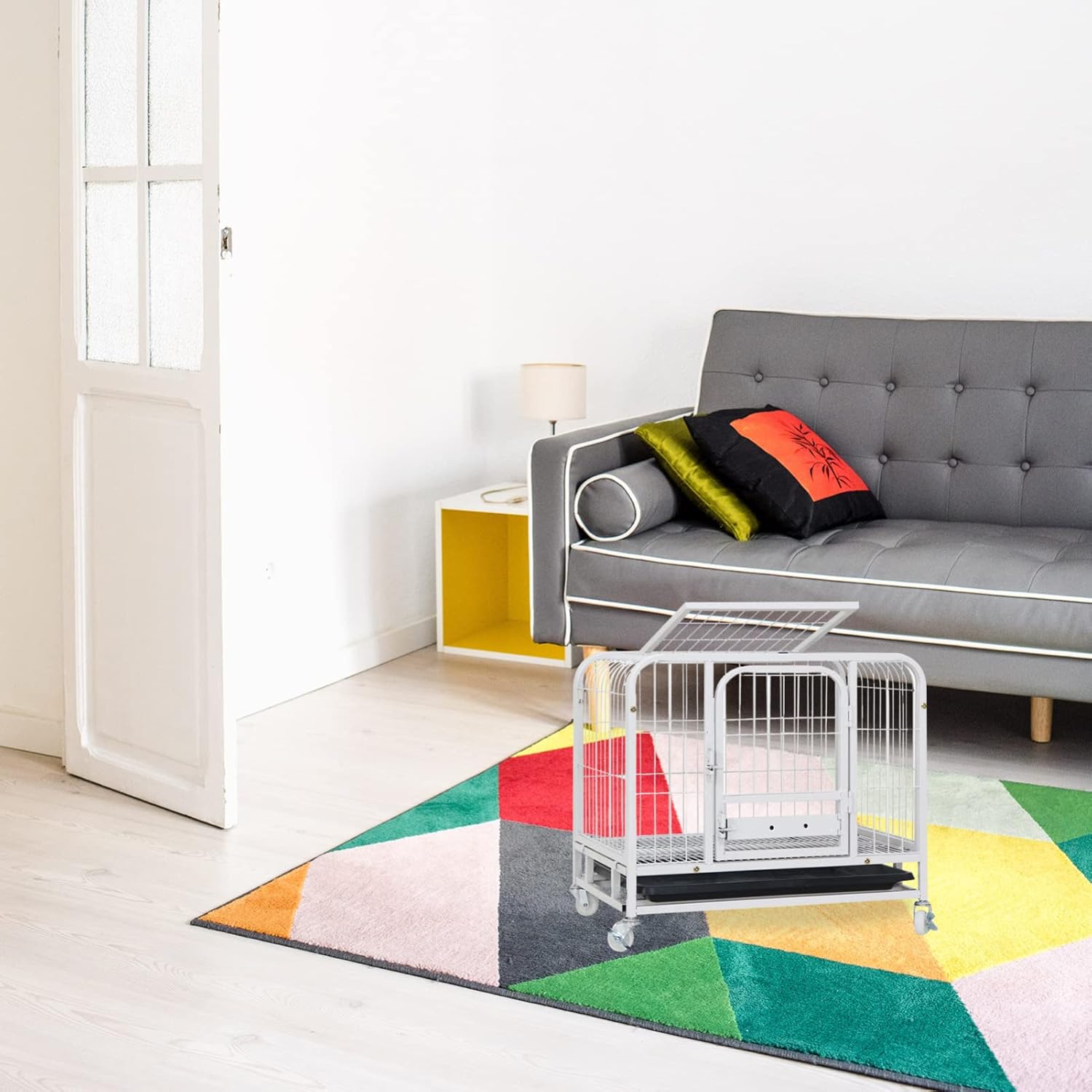 2pcs Tray Commode Liners Crate Pads for Dog Cages Crates Metal Crate Pet Cage Supplies Dog Crate Kennel Pet Plate Large Dog Stainless Steel