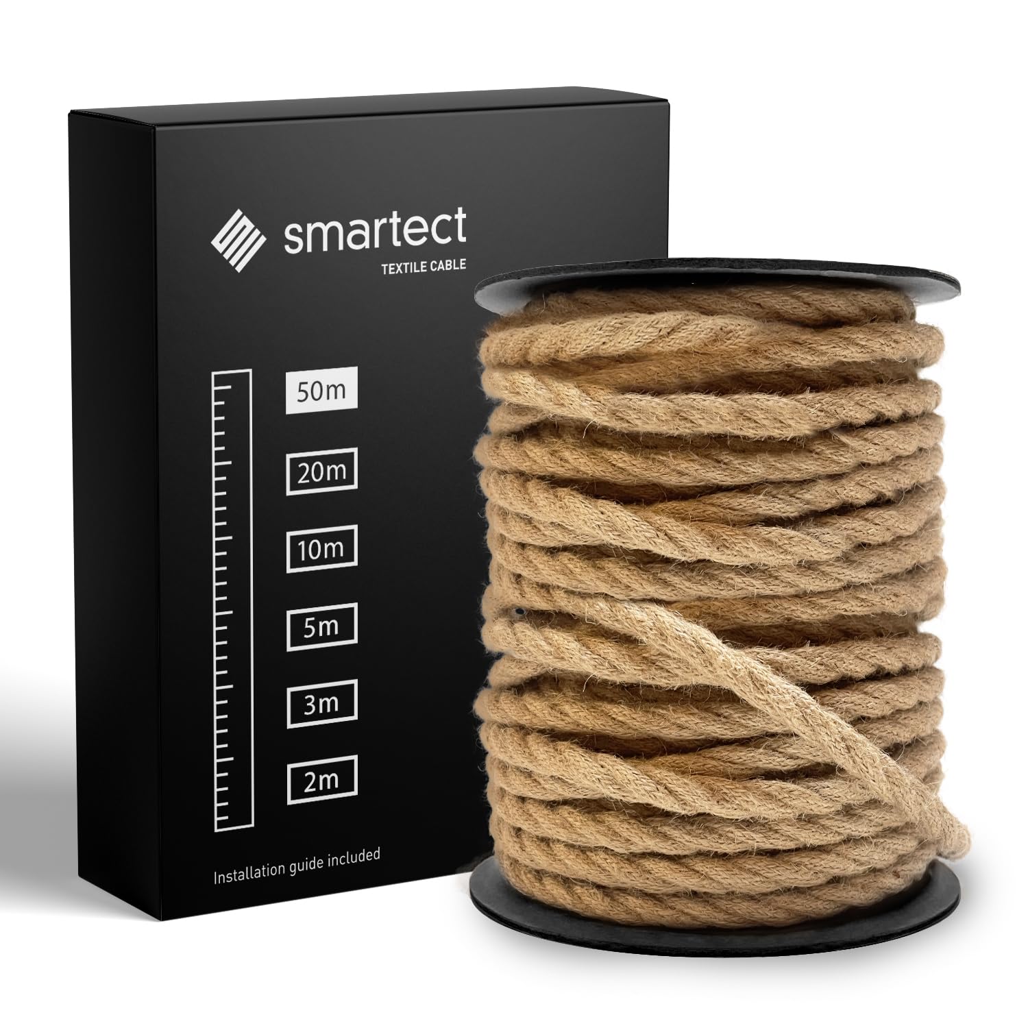smartect Braided Cable twisted, Jute