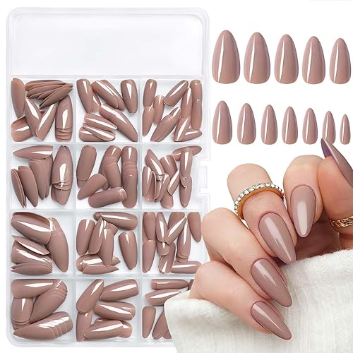 LoveOurHome 240pc Almond Press on Nails Medium Fake Nail Tips