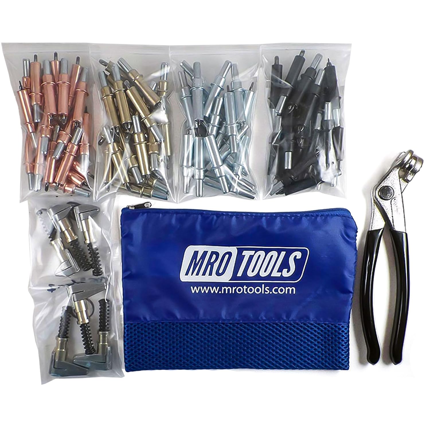K-SERIES DELUXE CLECO SHEET METAL FASTENER KIT w/Mesh Carry Bag (K2MSTR)