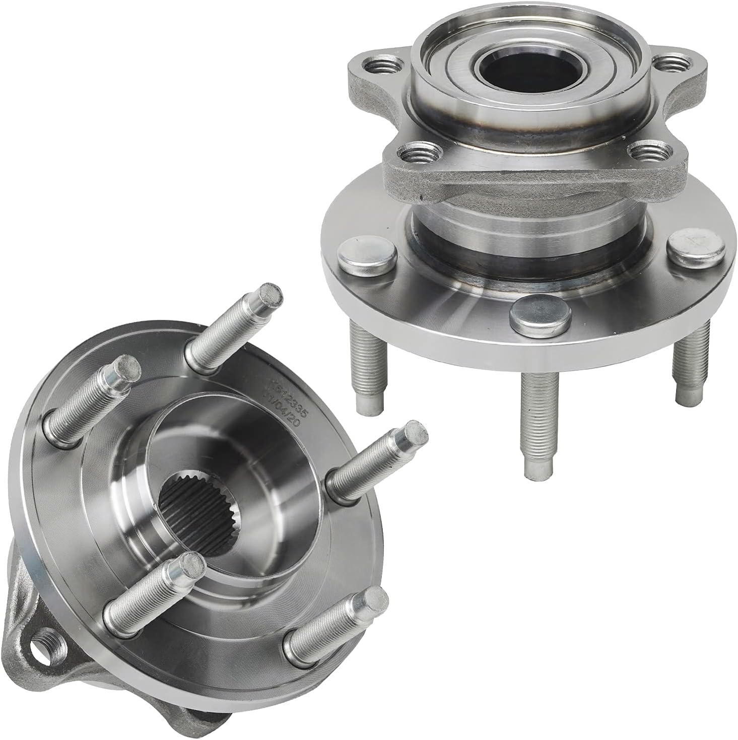 Detroit Axle - AWD 4pc Wheel Bearing Wheel Bearing Hubs Assembly for 2007-2010 Ford Edge, 2007-2010 Lincoln MKX 5 Lug Non-ABS, Front and Rear Replacement