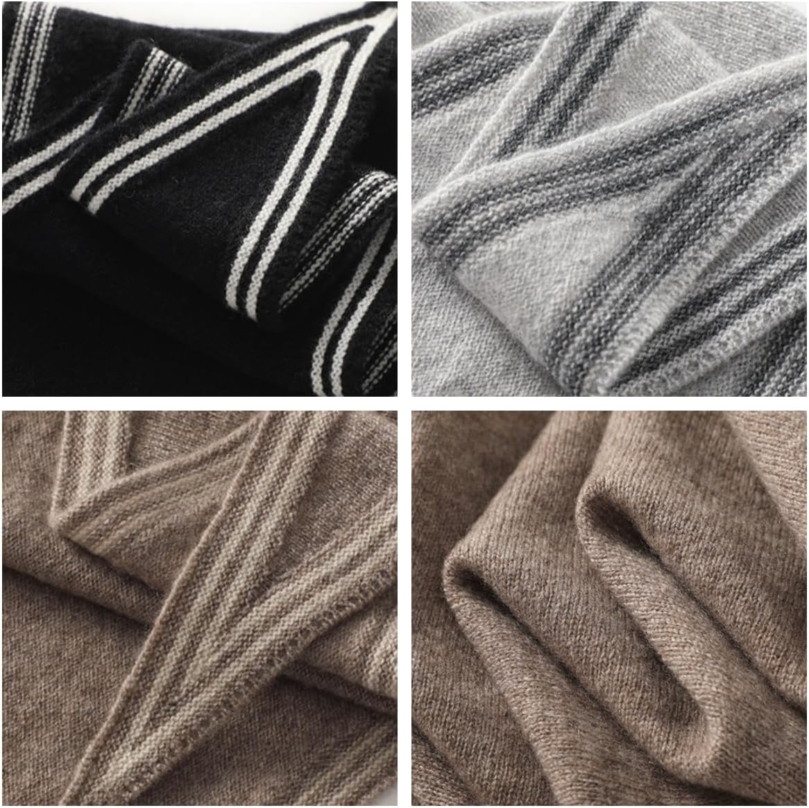 Wool Blend Triangle Scarf for Women, Soft Knitted Neck Wrap Shawl