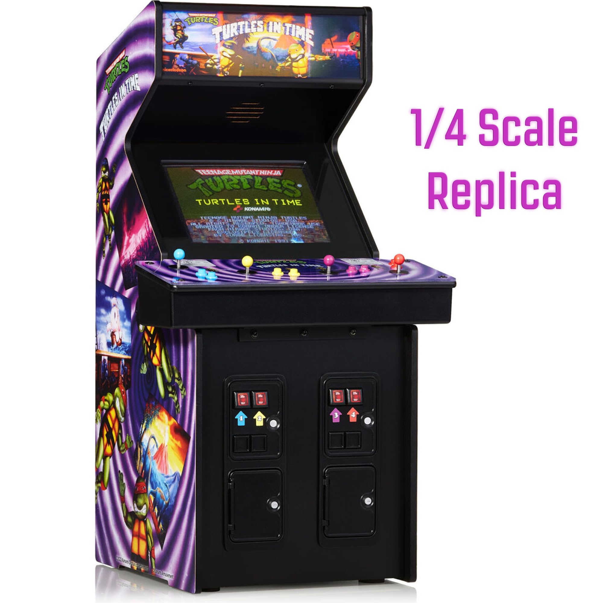 Quarter Arcades Official TMNT Turtles In Time 1/4 Sized Mini 