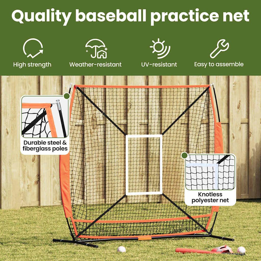 vidaXL Filet d'entraînement Baseball 180 x 89,5 x 152,5 cm Portable Plier Jardin