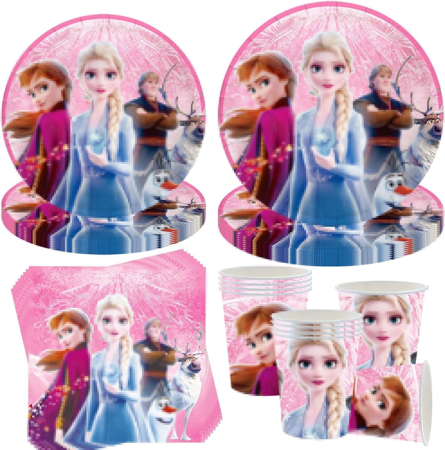 50 Stück Partygeschirr Set,Kindergeburtstag Partygeschirr,Geburtstag Party Geschirr Set,Geburtstag Deko,Deko Partyzubehör Pappteller Set,Mit Teller Becher Servietten,Party Geschirr für 10 Gäste