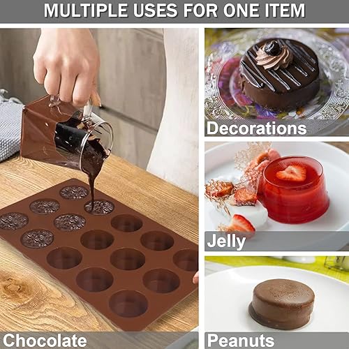 Miniatura 27 de Walfos Molde de silicona para letras y números de chocolate, molde antiadherente para chocolate, hecho de silicona de grado alimenticio, sin BPA, 2