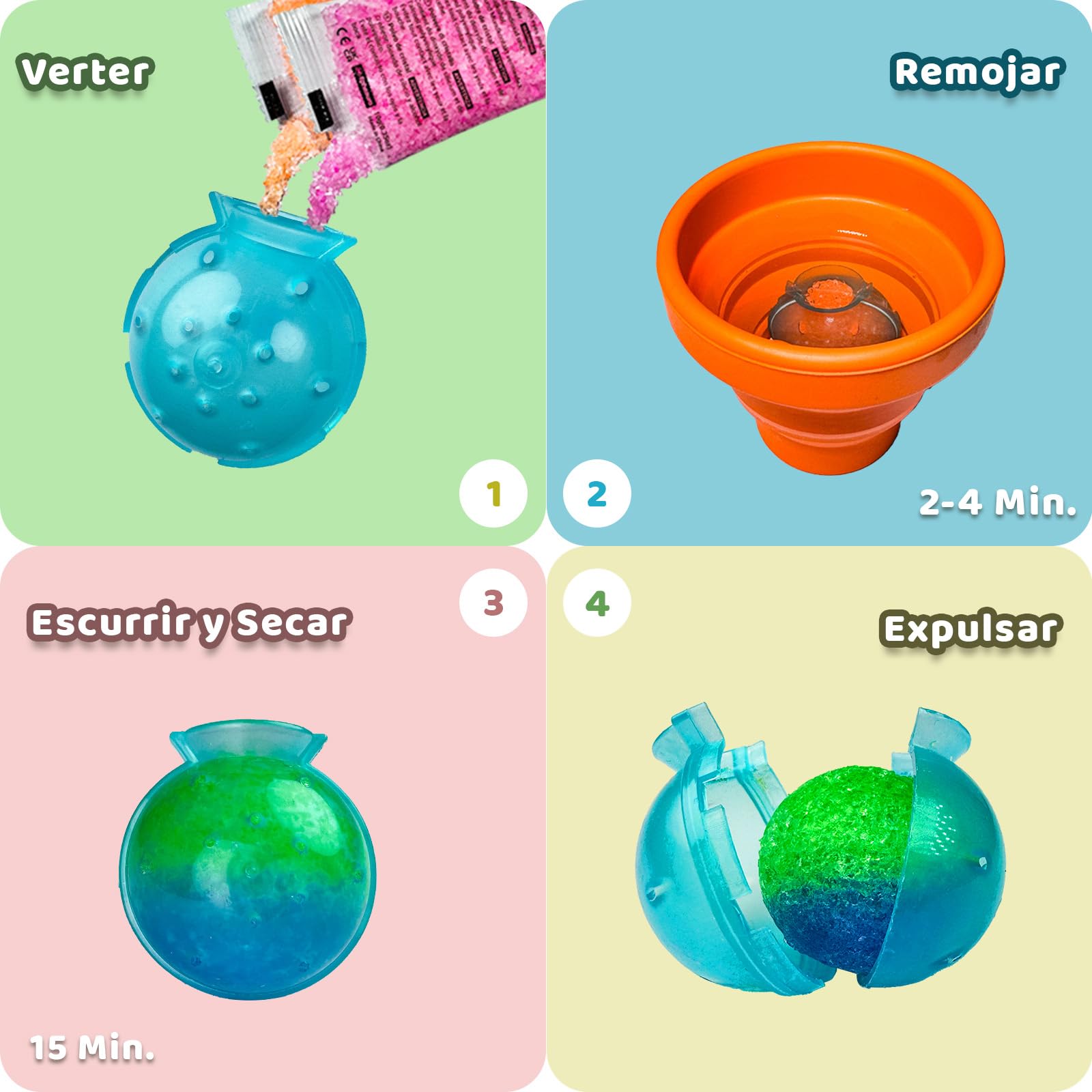 Epheauro Jumping Ball Making Kit for Kids Ages 8 and Up - CREATE Fun Colorful Power Balls - Scientific Experiment Set - Make up to 20 Jumping Balls in use