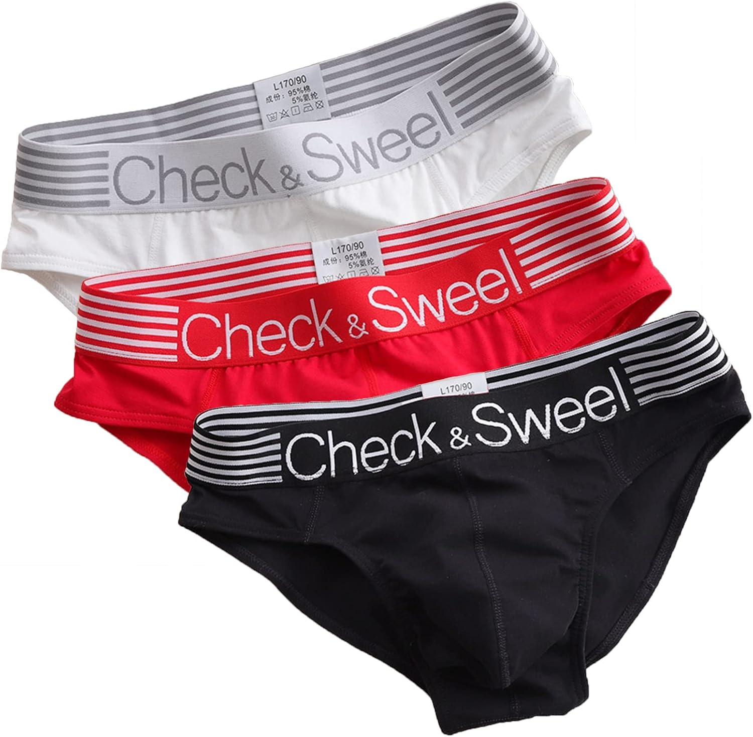 Evankin Mens Cotton Briefs Soft Comfortable Underwear Breathable Low Rise Bulge Pouch