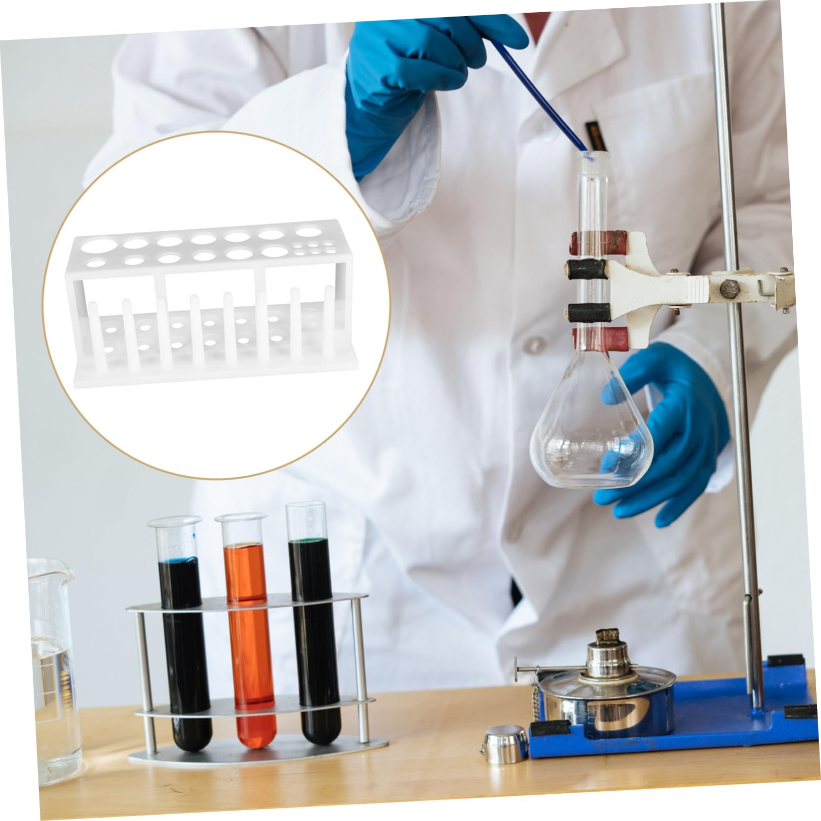 Mobestech 5stücke Test Tube Rack Für Röhren Stabiler Praktische Trockenvorrichtung Für Und Wissenschaftliche Anwendungen Mit Stabilen Stiften