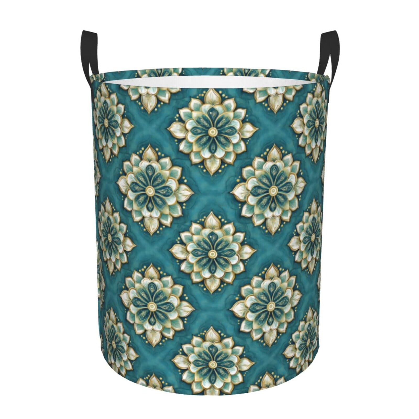 Panier A Linge Imprimé À Motif Vert Rétro Corbeille À Linge Sale 40X50Cm