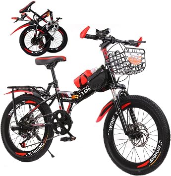City Bike for Women 18/20/22/24 Inch Folding Bike for Adults and Children Portable Folding Bike for Boys and Girls from 8 to 15 Years Bicycle