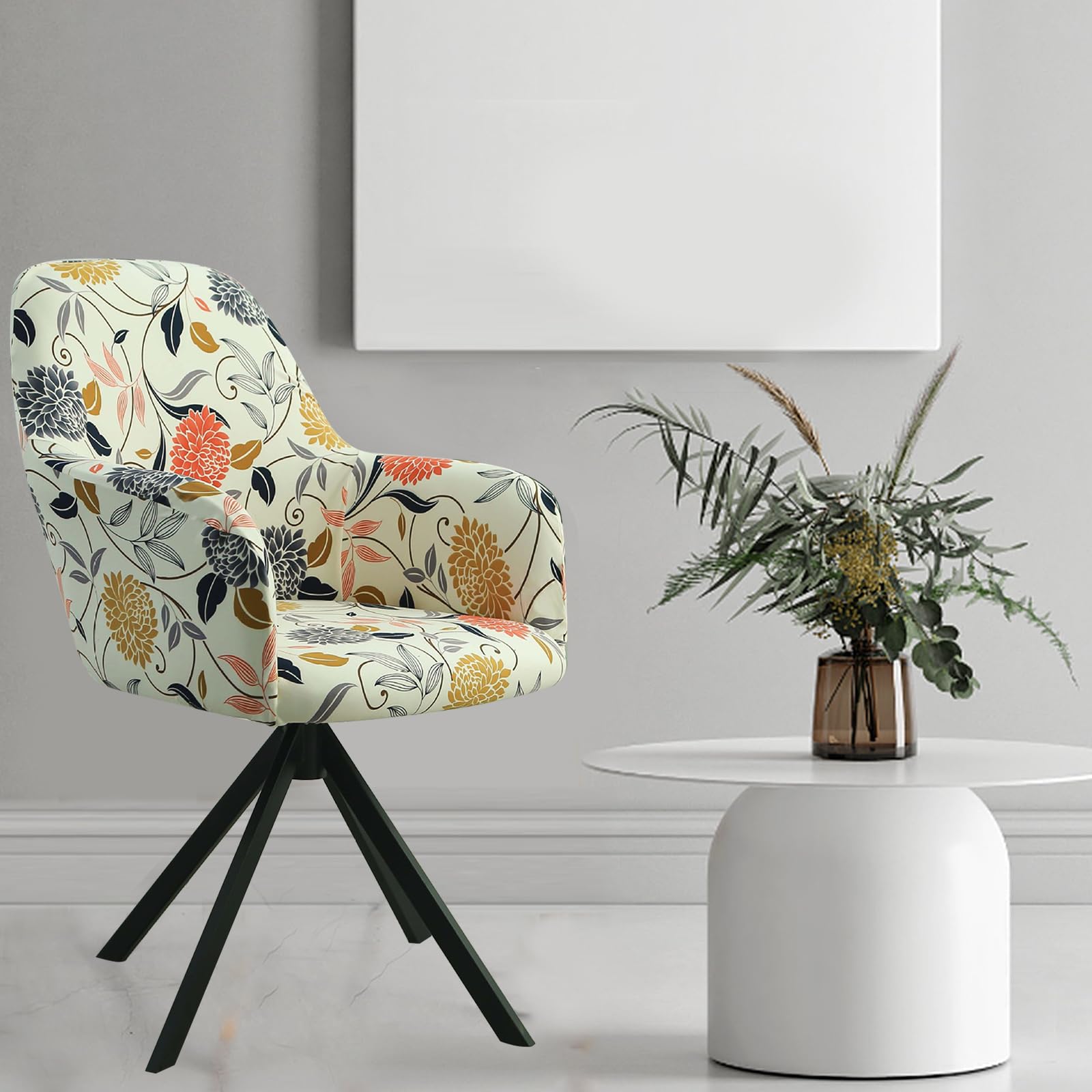 Lot de 2/4 Housses de Chaise Extensibles Pour Bureau, Ordinateur, Pivotante - Universelles Avec Accoudoirs, Amovibles et Lavables - Pour Maison, Salon, Salle
