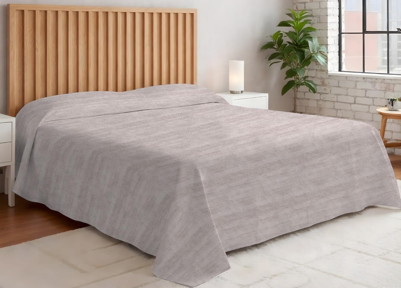 BIANCHERIAWEB Copriletto Tessuto Piquet Primavera Estate in 100% Cotone Disegno Bon Bon Matrimoniale Beige