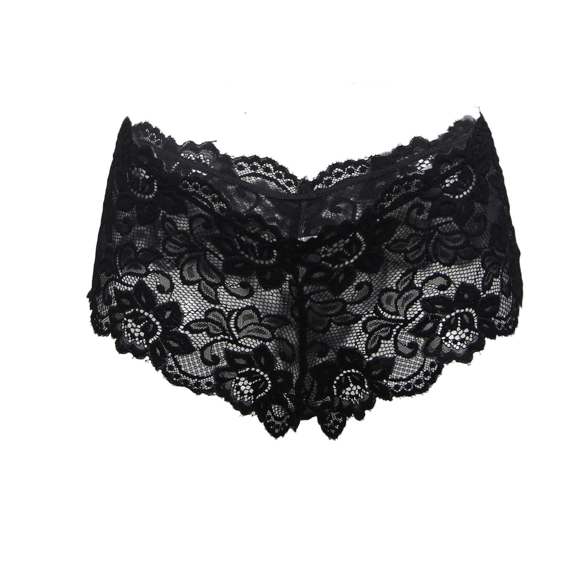 myza Women's Nylon Lace Regular Boy Short Panties-picture-45