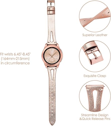 Miniatura 2 de TOYOUTHS Paquete de 2 correas para Samsung Galaxy Watch de 1.654 pulgadasGalaxy Active 2 de 1.575 pulgadas, 1.732 pulgadas, Galaxy Watch 3 de 1.614