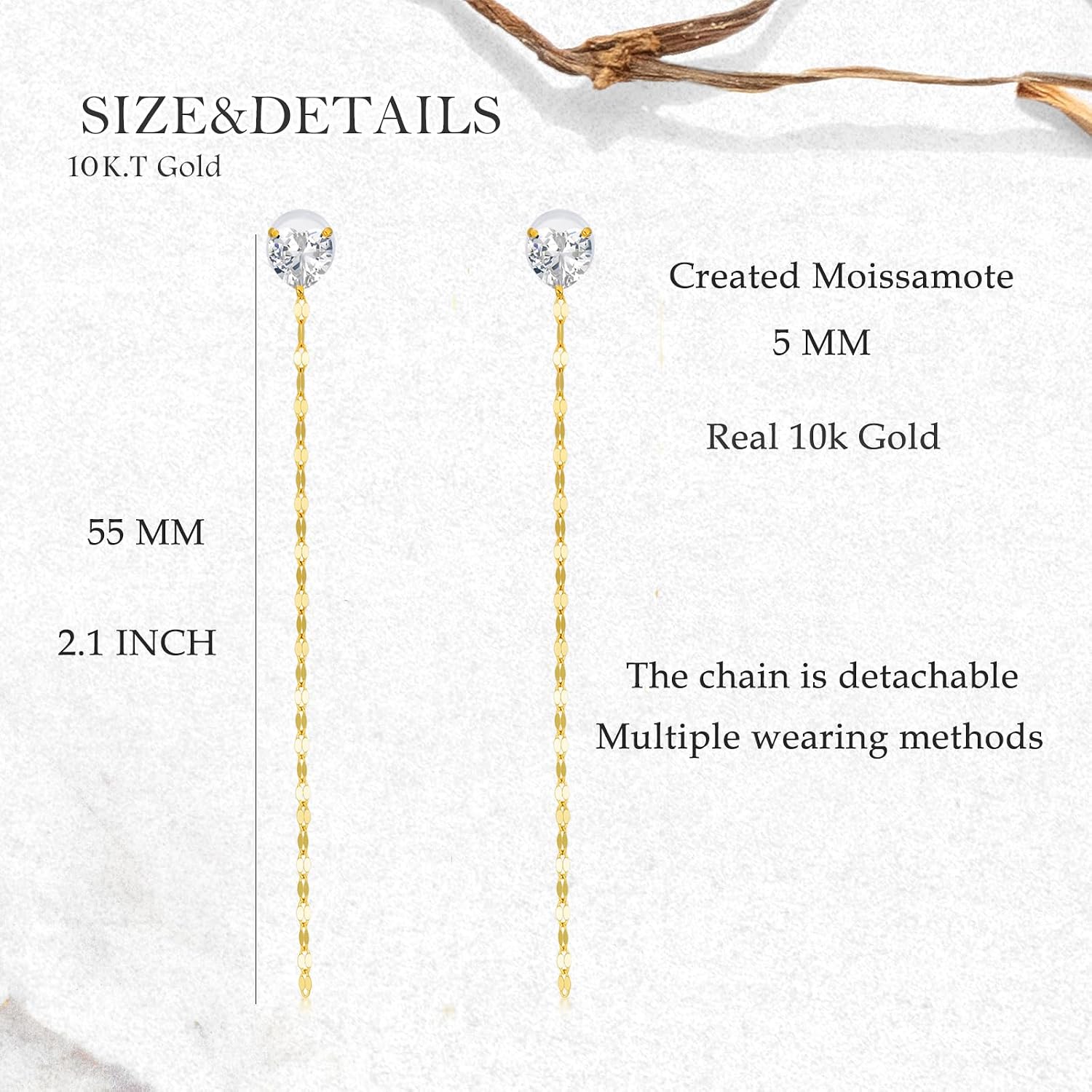 10k Gold Birthstone Heart Stud Drop Earrings for Women, Real 10kt Cubic Zirconia Love Dangle Earrings Jewelry Gifts for Her