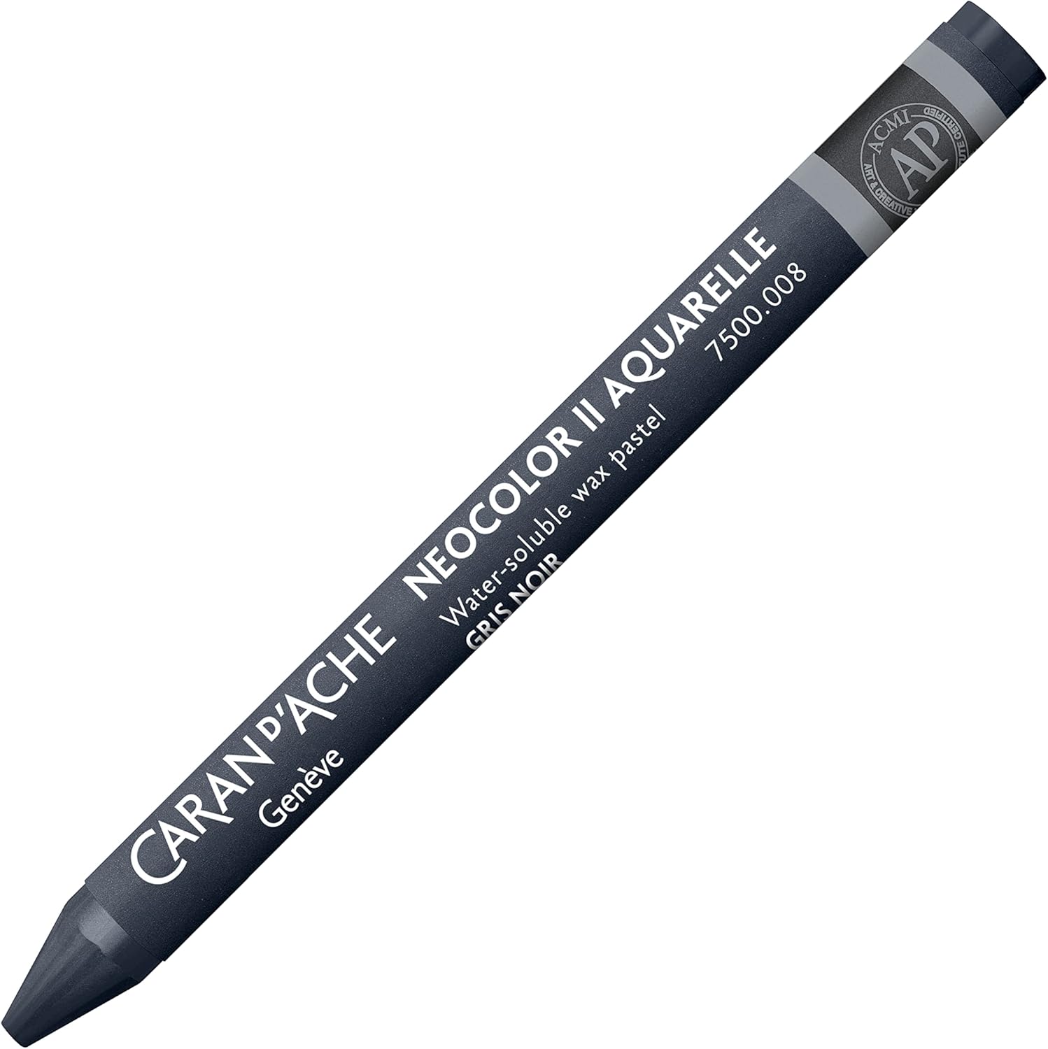 Caran d'Ache NEOCOLOR II 008 GREY BLACK/BLACK GREY (7500.008) / Pastel Pack of 10 (1 Pack) / Made of Water-soluble Wax/for Paper Cardboard Glass Wood Leather Fabric Stone