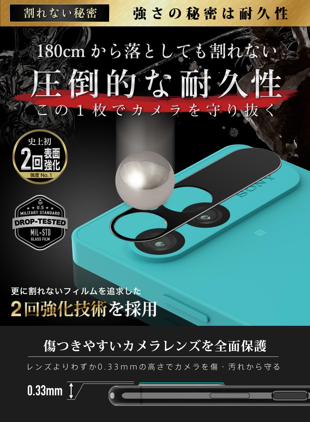 Amazon.co.jp: ガラスザムライ Xperia 10 Ⅶ 用 カメラフィルム レンズ