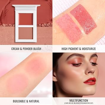 Blushed Duo Blush for Cheeks Face,#1