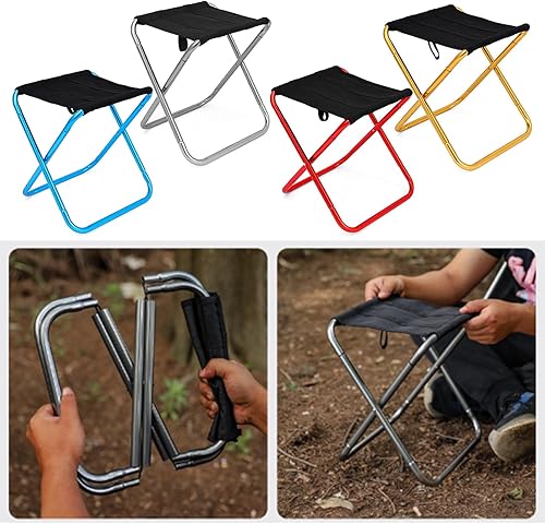 Miniatura 3 de Folding Camping Stool Portable Seats Little Fishing Chair Foldable Camp Stool for Camping Fishing Hikings Gardenings
