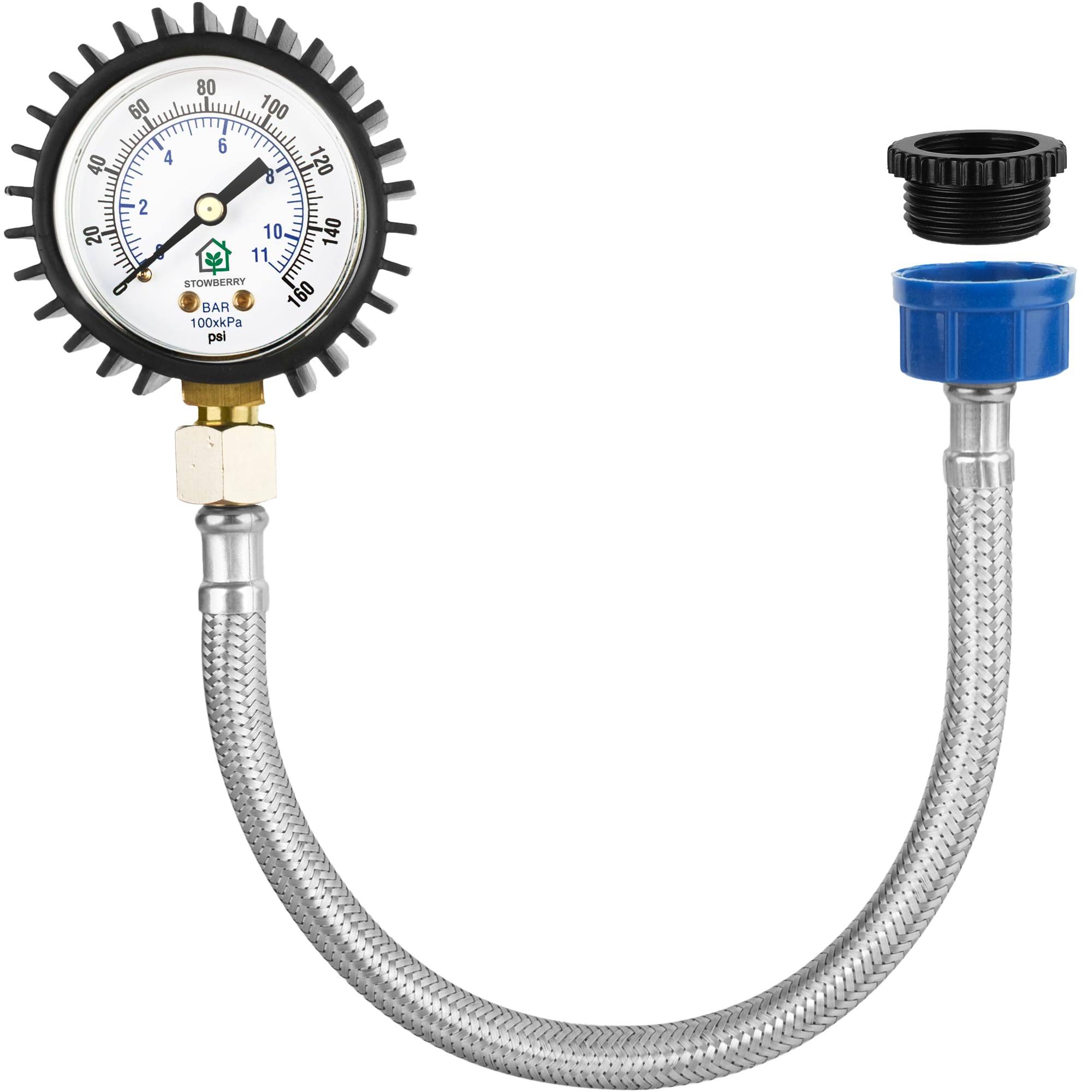 Drukmeter – 0-11 bar – 0-160 psi - JvdC Webshop