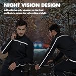 SOUKE SPORTS Men's Winter Cycling Jacket Windproof Waterproof Running Jacket with Reflective Strips for Outdoor Sport