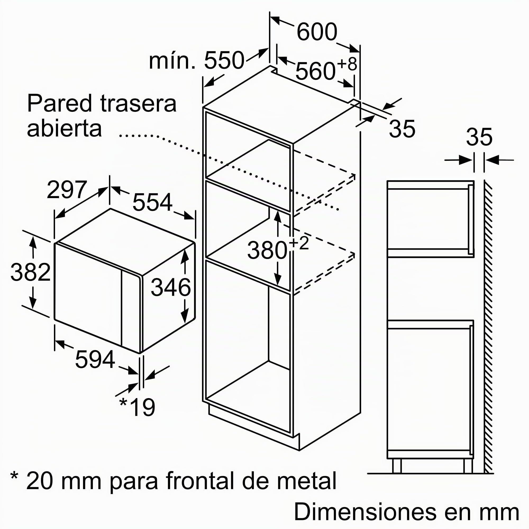 Bosch BFL520MS0 Microondas, Negro