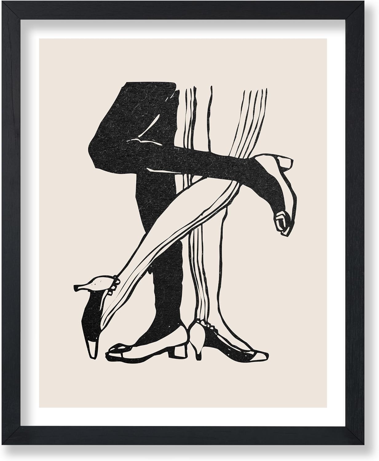 Poster Master Women in High Heels Poster - Retro Fashion Print - Woman Art - Girly Illustration - Sketch Design - Abstract Style - Chic Boho Decor - Great Girls Bedroom Wall Decor - 8x10 UNFRAMED